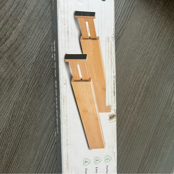 Bamboo 4Pcs Drawer Dividers Bamboo Separators Organization Expandable Organizers - Picture 2 of 6